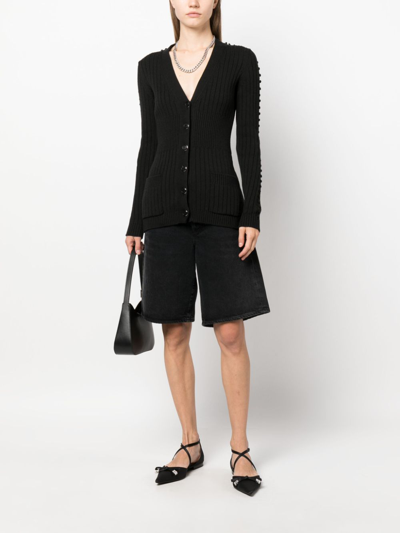 Durazzi Milano Black Wool Cardigan In Black