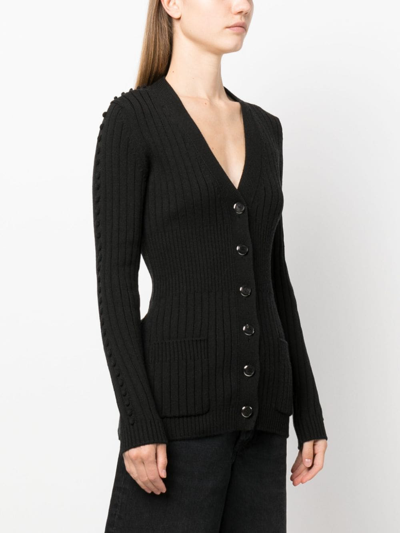 Durazzi Milano Black Wool Cardigan In Black