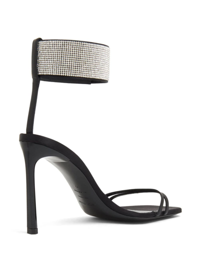 Shop Sergio Rossi Sr Paris Rhinestone-embellished Sandals In Black