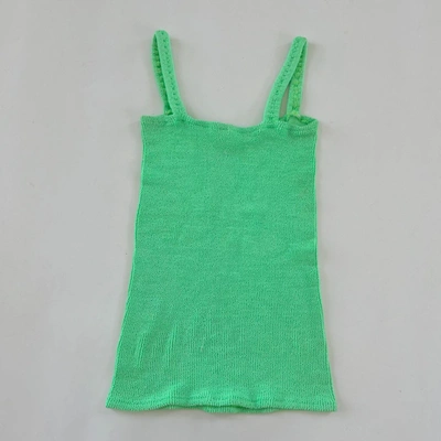 Pre-owned Hunza G Lime Green Stretchy Mini Dress