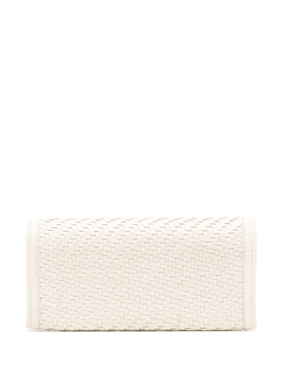 Shop Aspinal Of London London Purse Interwoven-leather Wallet In Nude