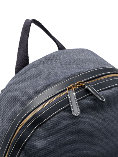 Shop Tommy Hilfiger Embroidered-monogram Backpack In Blau