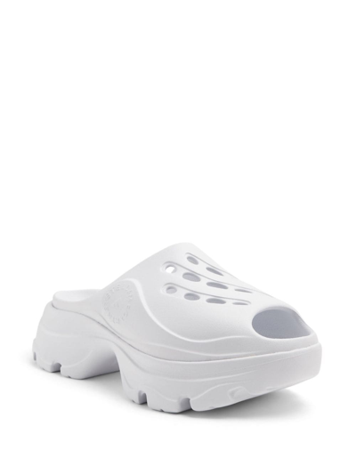 Shop Adidas Originals Cut-out Chunky-sole Sandals In Weiss
