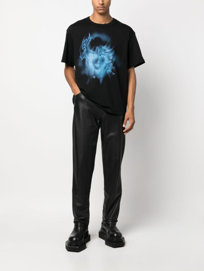 Misbhv Graphic-print Cotton T-shirt In Schwarz