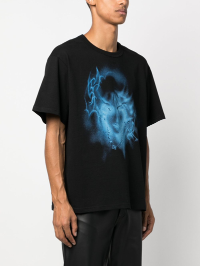Misbhv Graphic-print Cotton T-shirt In Schwarz