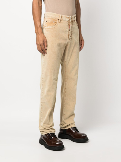 Shop Dsquared2 Mid-rise Corduroy Trousers In Nude