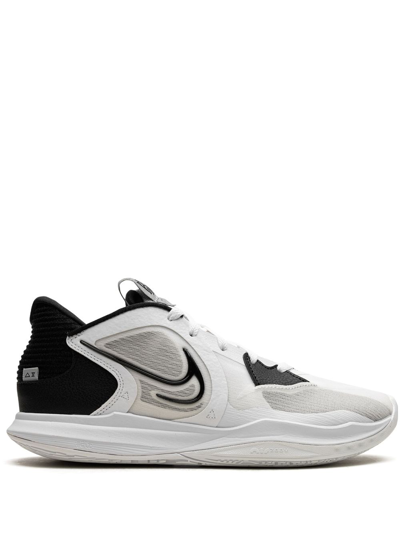 Shop Nike Kyrie 5 Low "white Wolf Grey Black" Sneakers In Weiss