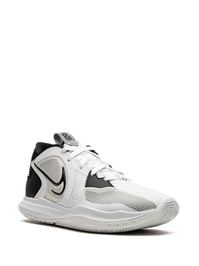 Shop Nike Kyrie 5 Low "white Wolf Grey Black" Sneakers In Weiss