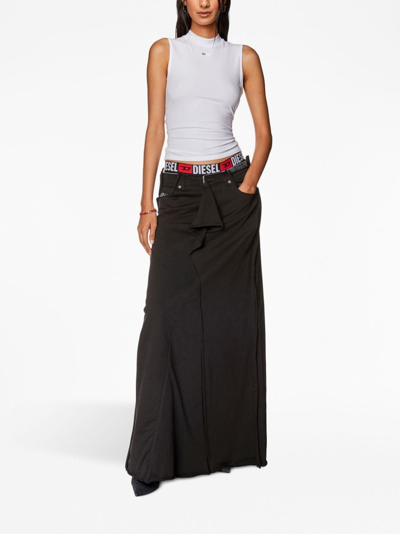 Diesel T-mokky Ribbed Tank Top In Weiss