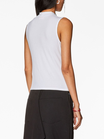 Diesel T-mokky Ribbed Tank Top In Weiss