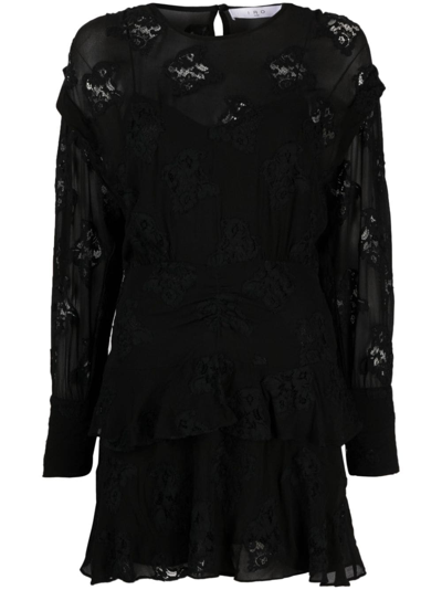 Shop Iro Levoca Guipure-lace A-line Dress In Schwarz