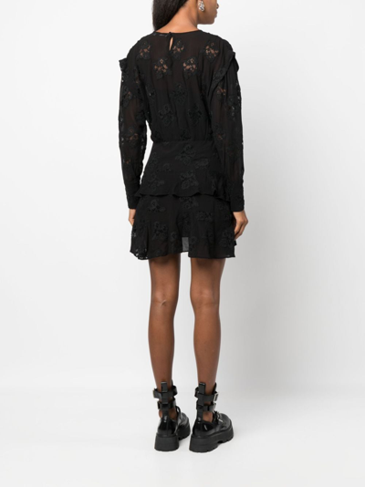 Shop Iro Levoca Guipure-lace A-line Dress In Schwarz