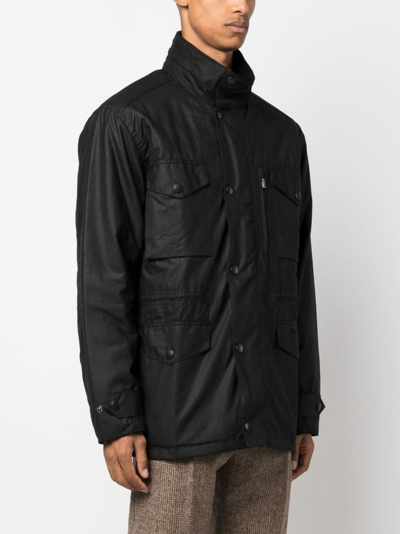 Barbour Winter Sapper Mens Wax Jacket In Schwarz