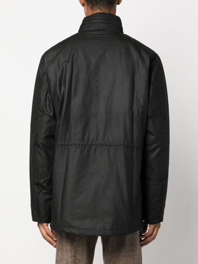 Barbour Winter Sapper Mens Wax Jacket In Schwarz