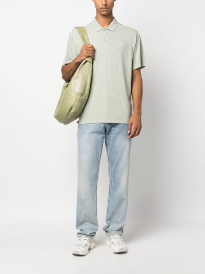 Calvin Klein Short-sleeved Polo Shirt In Grün