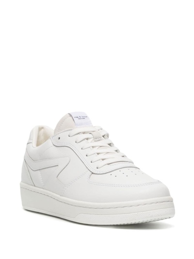 Shop Rag & Bone Retro Court Leather Sneakers In Weiss