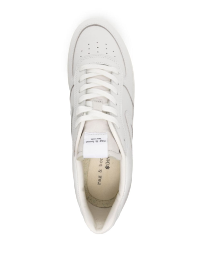 Shop Rag & Bone Retro Court Leather Sneakers In Weiss