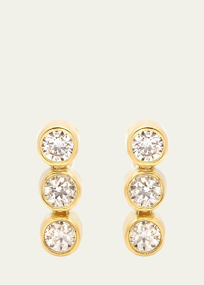 Shop Jennifer Meyer Bezel Diamond Stud Earrings In Yg