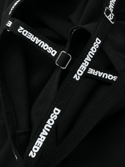 Shop Dsquared2 Logo-print Stretch-cotton Tank Top In Black
