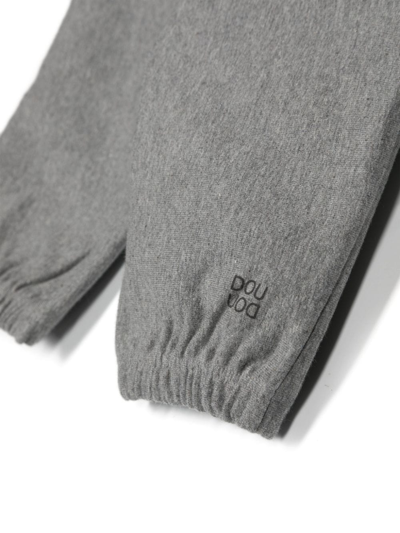 Douuod Mélange-effect Tracksuit Bottoms In Grey