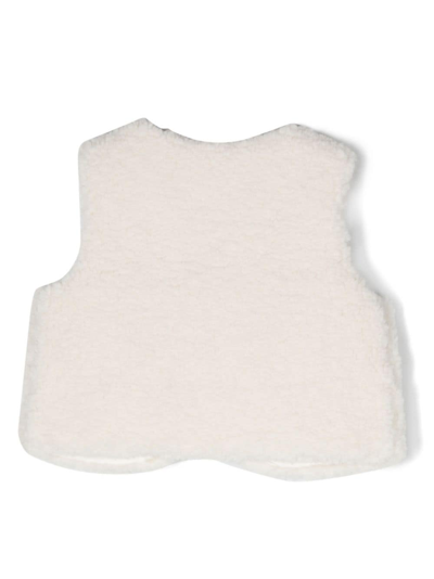 Shop Douuod Brushed-effect Cotton Gilet In Neutrals