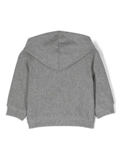 Shop Douuod Mélange-effect Logo-print Hoodie In Grey