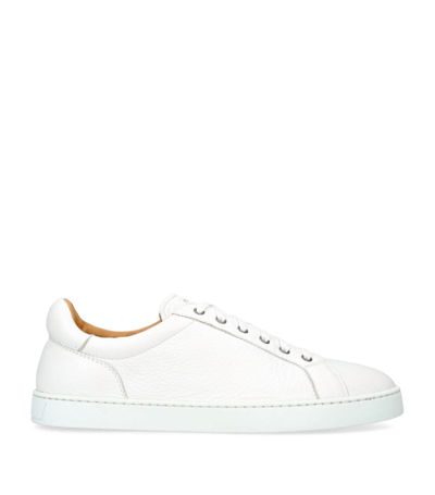 Shop Magnanni Leather Costa Lo Sneakers In White