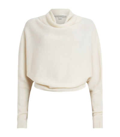 Shop Allsaints Wool Ridley Cropped Sweater In White