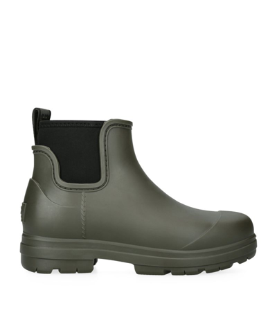 Shop Ugg Rubber Droplet Rain Boots In Green