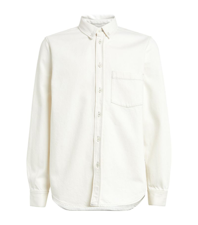 Shop Wood Wood Denim Ansell Shirt In White