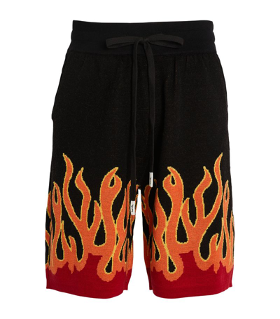 Shop Haculla Wool Flame Shorts In Black