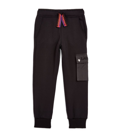 Shop Lanvin Enfant Logo Cargo Trousers (4-14 Years) In Black