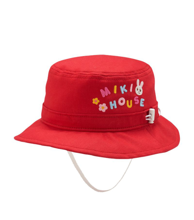 Shop Miki House Cotton Sun Hat In Multi
