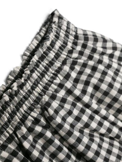Shop Douuod Gingham-pattern Cotton Bloomers In Black