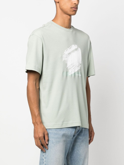 Shop Calvin Klein Photo-print Summer T-shirt In Green