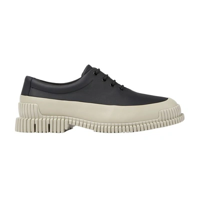 Camper Pix Contrasting-sole Lace-up Shoes In Black_black