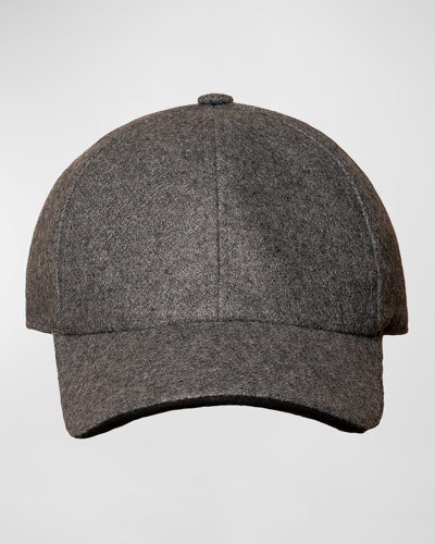 Shop Eton Men's Wool 6-panel Baseball Cap In Mid Grey