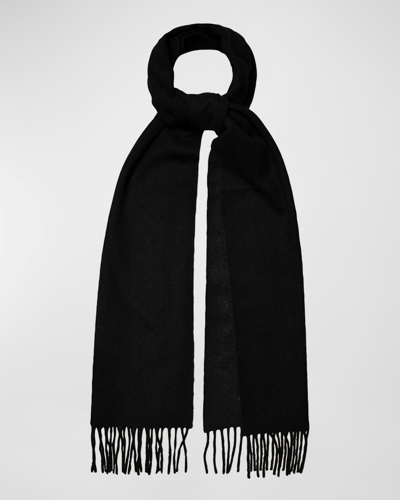 Shop Eton Men's Double Face Wool Scarf In Black