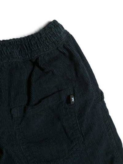Shop Molo Logo-tag Organic Cotton Trousers In Blue