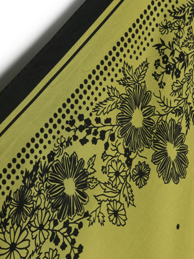 Destin Silky Carre 90 X 90 Cm Scarf Accessories In Green