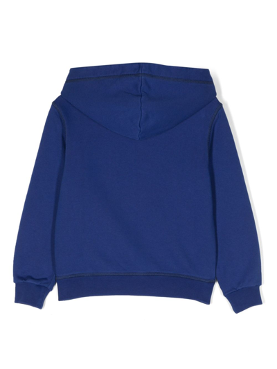 Shop Dsquared2 Icon Logo-print Cotton Hoodie In Blue