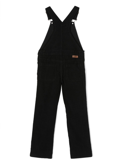 Shop Bonpoint Denim Jumpsuit In Black