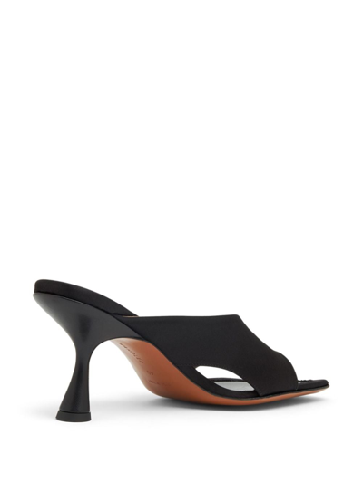 Shop Wandler Julio 80mm Cut-out Detail Leather Mules In Black