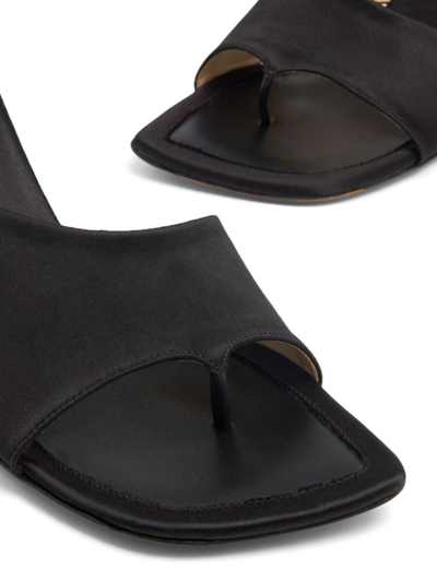 Shop Wandler Julio 80mm Cut-out Detail Leather Mules In Black