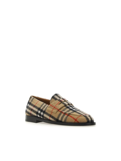 Shop Burberry Loafers In Archive Beige Ip Chk