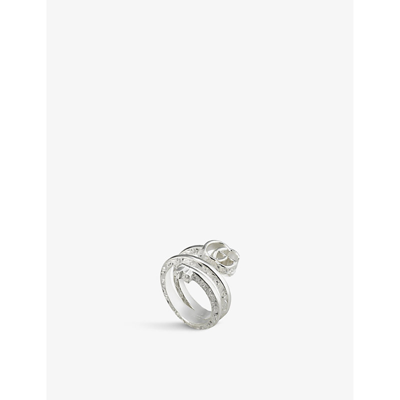 Shop Gucci Women's Silver Gg Marmount Sterling-silver Ring