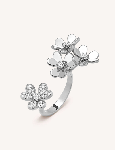 VAN CLEEF & ARPELS FRIVOLE BETWEEN THE FINGER WHITE GOLD AND DIAMOND RING 