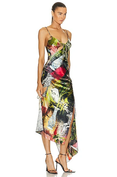 Shop Monse Slip Dress In Print Multi
