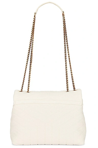 Shop Saint Laurent Small Loulou Chain Bag In Vanilla Ice