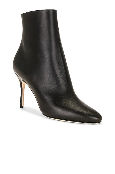 Shop Manolo Blahnik Insopo 90 Leather Boot In Black